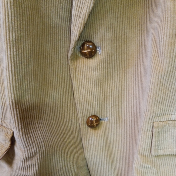 BARRAGE Western Sports Coat/ Blazer Corduroy Beige Padded Elbows 44R - Picture 5 of 9